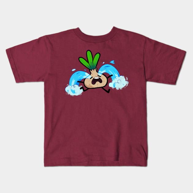 Sad Onion Kids T-Shirt by giraffalope